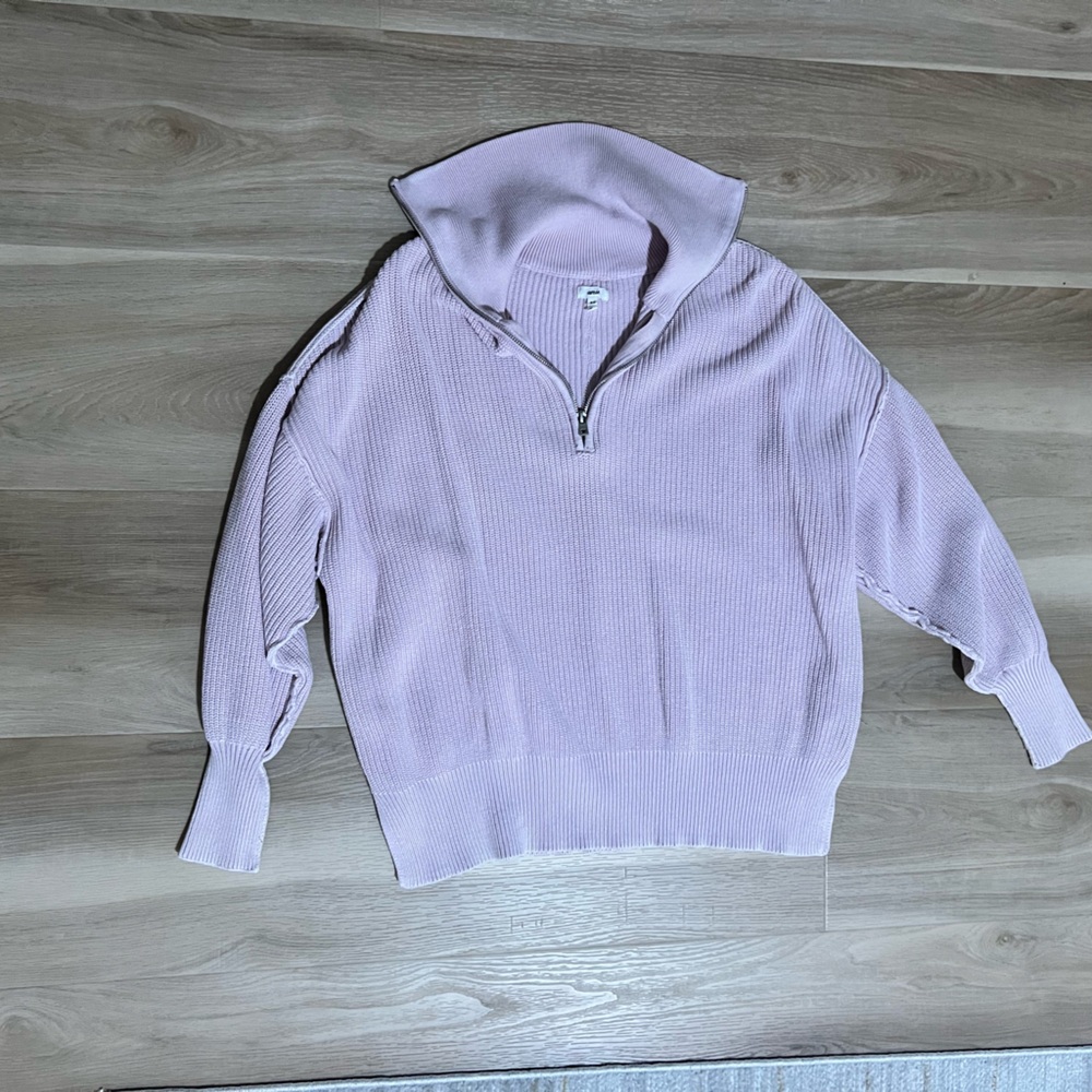 Aerie quarter zip pullover sweater